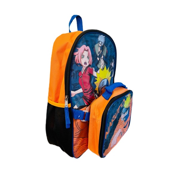 Naruto Shippuden Backpack Insulated Lunch Box School Lunch Bag Set of 2 NEW - Picture 5 of 5